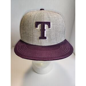 Tarleton State Texans TSU Texas Rangers Collab Adult Hat Cap Snapback Gray NWOT